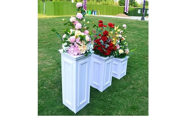 Party Banquet Road Lead Stand Square Pvc Carved Roman Columns Pillar Wedding Plinth Carton Packing For Wedding Decoratio