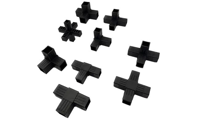 Plastic Pipe Fittings 1-6 Way Right Angle Plastic Connector 3 Way Plastic Corner Conector For Square Tubes