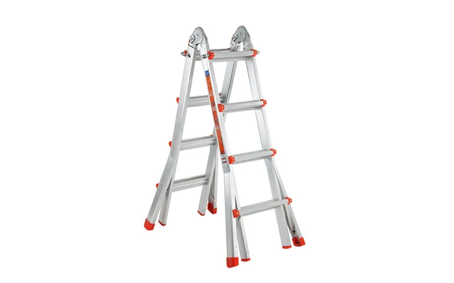 Portable Aluminum Farmhouse Style Attic Ladder Folding Design Ce Certified Easy Transport & Storage 300 Lbs Capacity