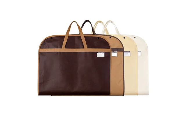 Printing Logo Foldable Garment Storage Bag With Hanger Non Woven Reusable Suit Cover Garment Bag