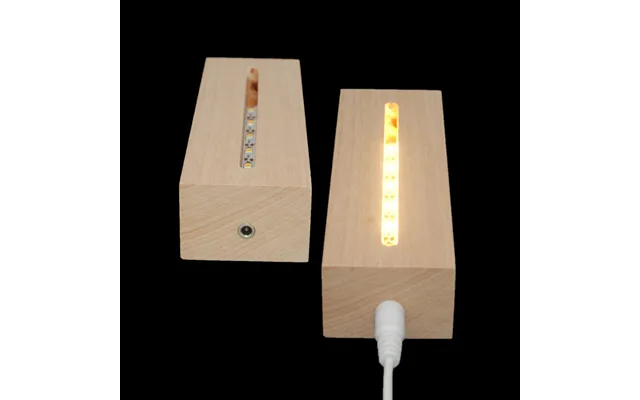 Professional 3d Led Wooden Base Solid Wood Led Display Night Light Base Holder Stand