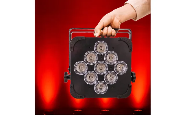 Professional Wedding Stage Flat 9*18w Rgbwauv 6in1 Battery Powered Wireless Dmx Uplights Led Par Light