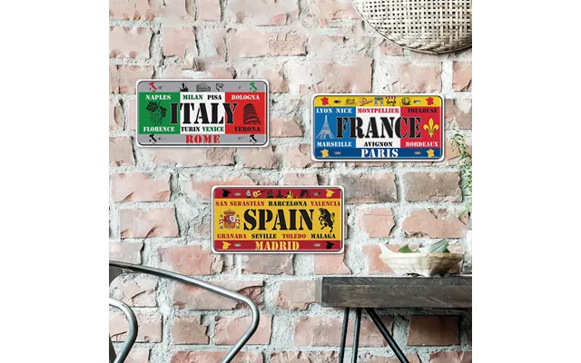 Putuo Decor Nation Car License Plate Metal Poster Sign Tin Sign Vintage House Living Room Decor