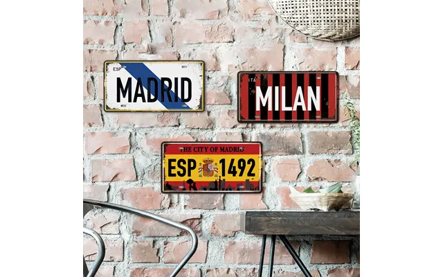 Putuo Decor Vintage Rust Wall Country Car License Plate Sign Metal Tin Sign Home Bar Man Cave Decor