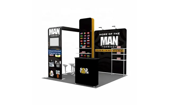 Quick Assemble Aluminum Tension Fabric Full Color Custom Tradeshow Portable Advertising 10x10 Portable Trade Show Booth