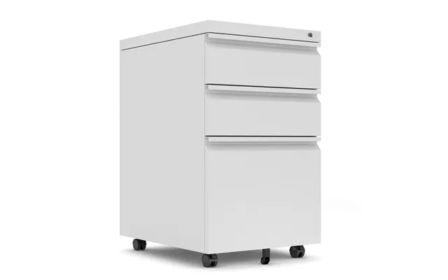 Ready To Ship Office Mobile Pedestal Storage 3 Drawers Metal Cabinet With Wheels