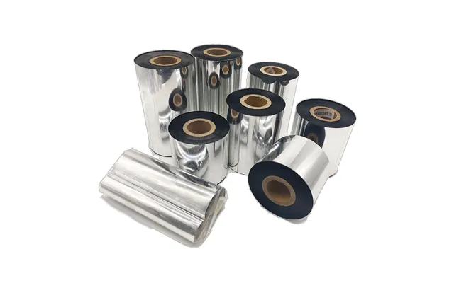 Resin Transfer Foil Silver Heating Wax Ribbon For Thermal Transfer Ribbon Printer 110mm*300m