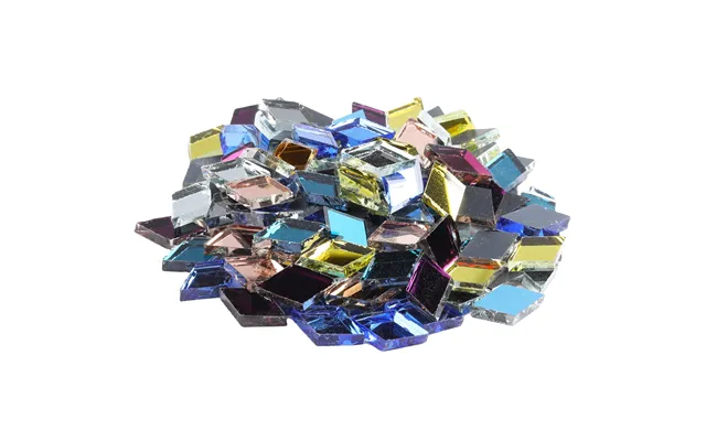 Rhombus Modern Mosaic Mirror Glass Diy Handmade Inlaid Creative Art Decoration Tile For Room