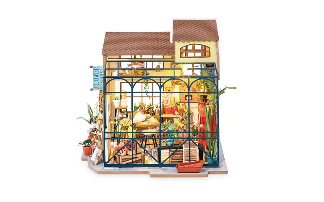 Robotime Rolife Assemble Toys Dg145 Emily's Flower Shop 3d Wooden Puzzles Diy Miniature House For Dropshipping