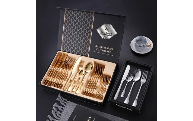 Royal Mirror Polishing Flatware Set Stainless Steel 24pcs Cutlery Set With Box