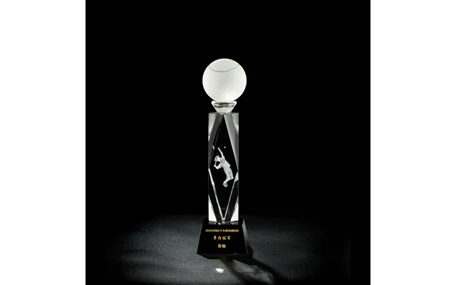 Small Bridge Professional Factory Customs Award Gifts Competition Sports Tennis Crystal Award With Factory Price