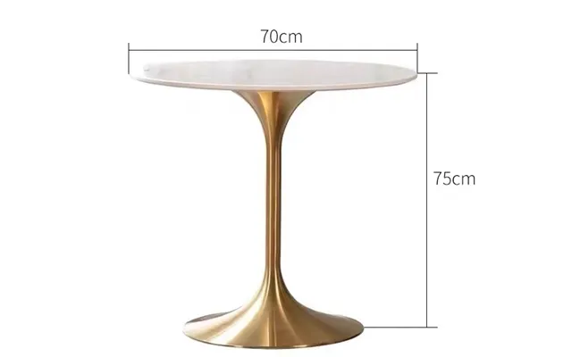 Small Tall Coffee Tables Apartment Glass Or Marble Top Round Shape Hotel Furniture Gold Stainless Steel Frame Negotiatin