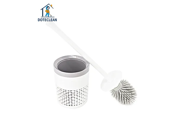 Soft Tpr Bathroom Cleaning Brush Set With Holder Plastic Toilet Silicon Brush For Effective Cleaning