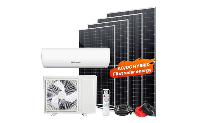 Solar Powered Wall Split Air Conditioner 12000 Btu Household Cooling Heating System With 5-year Warranty