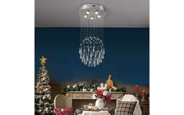 Stainless Steel Crystal Light Hotel Apartment Indoor Lighting Decorative Chandelier