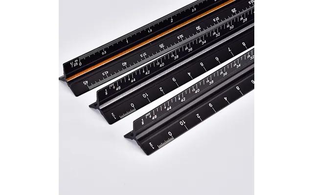 Three-edged Triangular Architect Scale Ruler Aluminum Alloy Metal With Laser Numbers