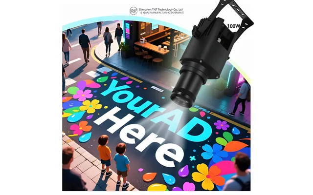 Tnt Outdoor 25w35w60w80w Ip67 Waterproof Led Logo Projector Aluminum Gobo Projectors Outdoor Advertising Projection