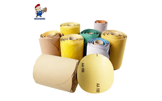 Top Selling Premium Gold Sticky Back Sandpaper Link Roll 6 80 Grit 100 Ct Abrasive Sanding Disc Roll For Sander Abrasive