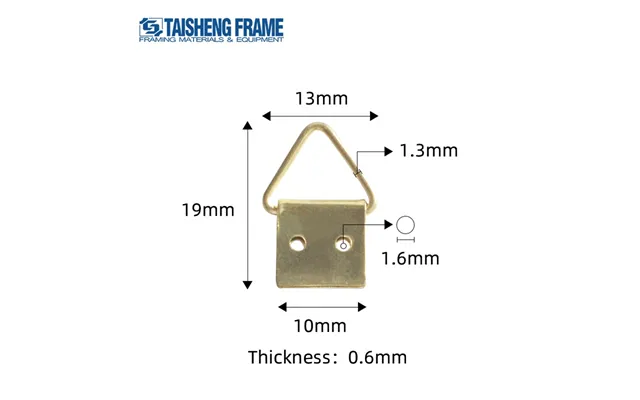 Ts K044 Iron Golden Triangle Hanger D-ring Wall Hook Frame Backboard Accessories Canvas Hangers
