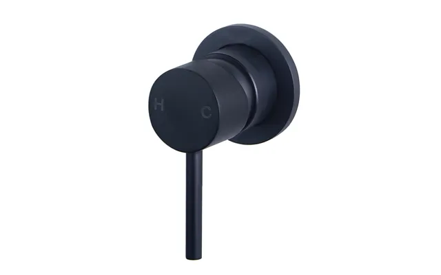 Watermark Wall Shower Mixer Valve Round Plate Matte Black Complete Shower Mixer