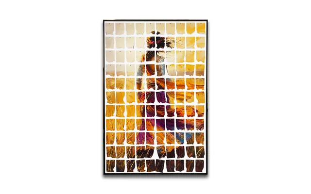 Wholesale Hotel Wall Decor Modern Simple Acrylic Gradient Arab Woman Mosaic Black Metal Framed 3d Wall Art For Living Ro