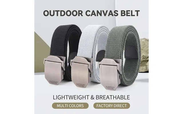 Wholesale Outdoor Sports Environmental Protection Webbing Canvas Metal Buckle Lightweight Breathable Mountaineering Belt