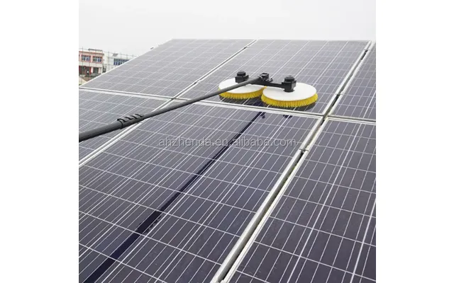 Zhenda Factory Double Head Solar Panel 5.5m With Durable Aluminum Pole Automatic Cleaning Brush