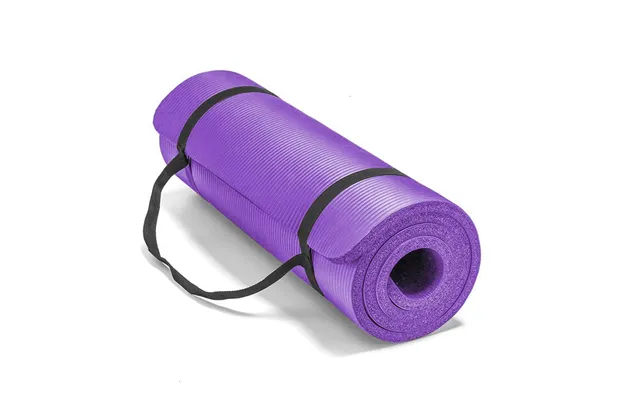 Zy Ym01 Non-slip Durable Nbr Exercise & Workout Mat With Self-strapping System 183x61cm Multi-color For Yoga Gym Pilates