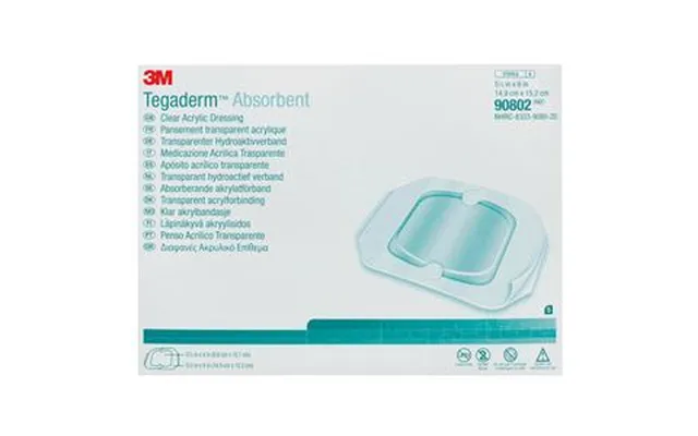 3m Tegaderm Clear Absorbent Acrylic Dressing - Large 5-3 5 X 6-1 4 Oval