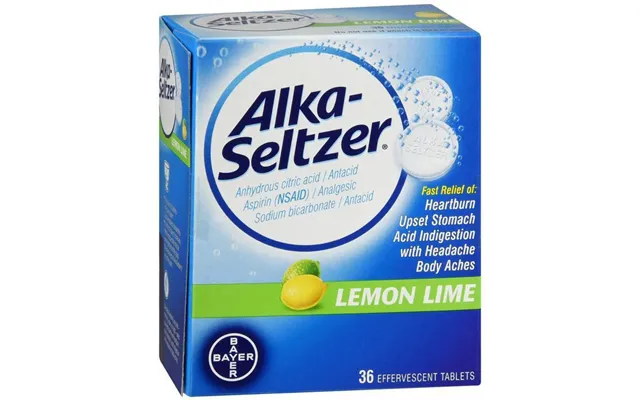 Alka-seltzer Antacid Effervescent Tablets Lemon Lime 36ct