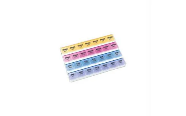 Apex 7-day Mediplanner, 28 Color-coded Compartments - 8-5 16 X 5-5 8 H X 1-1 2