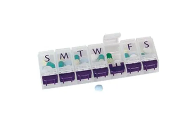 Apothecary Products 7-day Push Button Pill Reminder - Medium 2 X 5-5 8