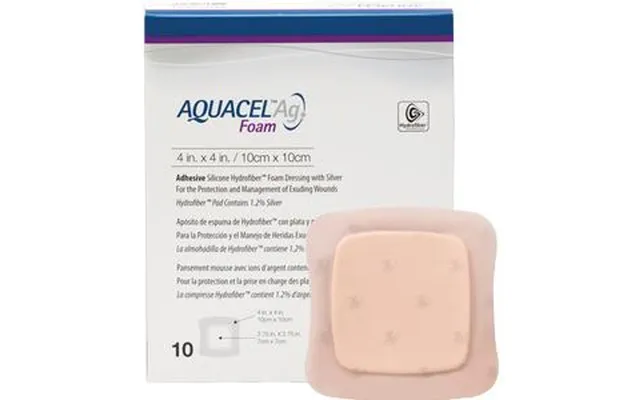 Aquacel Ag Foam Adhesive Dressing 4 X 4 - 2.75 X 2.75 Pad Size