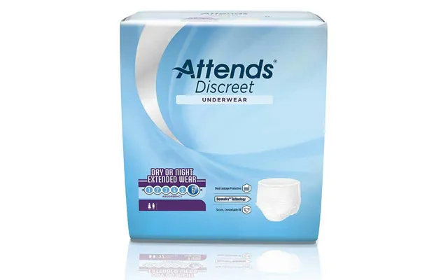 Attendsdiscreet Day Night Extended Wear Underwear - Medium 28 To 40 Previously 34 To 44