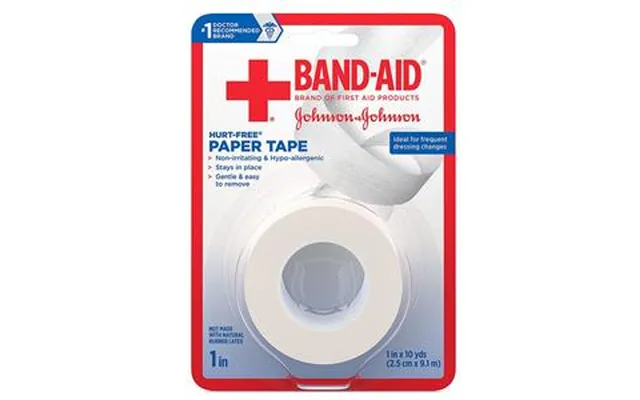 Band-aid First Aid Hurt-free Paper Tape - 1 X 10 Yards