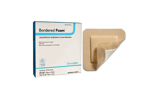 Bordered Foam Waterproof Wound Dressing - 6 X 6