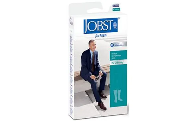 Bsn Jobstfor Men Knee-high Ribbed Firm Compression Socks,closed Toe - Large