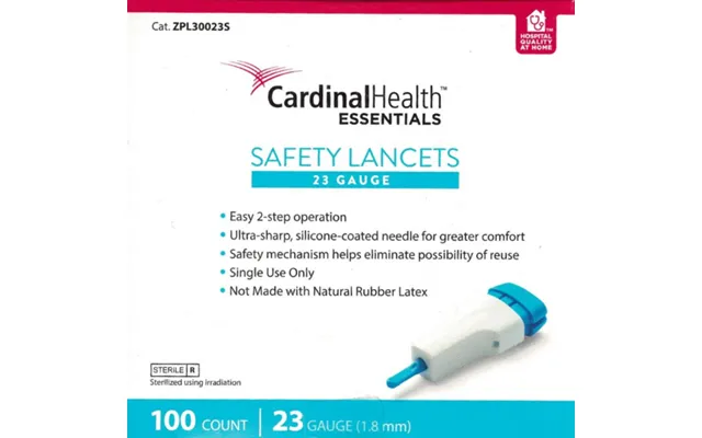 Cardinal Health Essentials Safety Lancet 23g 100 Count