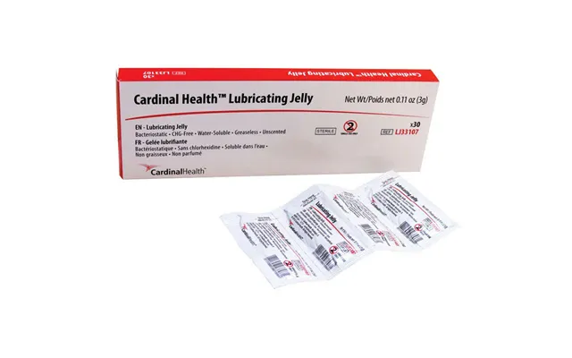Cardinal Health Lubricating Jelly 3 G Foil Packet Box Of 30
