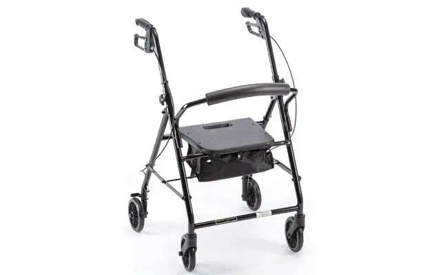 Compass Rollator Steel Burgundy Knock Down