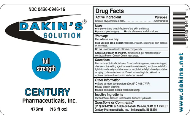 Dakin's Solution Full Strength 0.50% 16oz Bottle