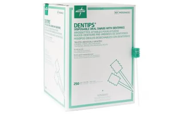 Dentips Foam Swab With Dentifrice Green