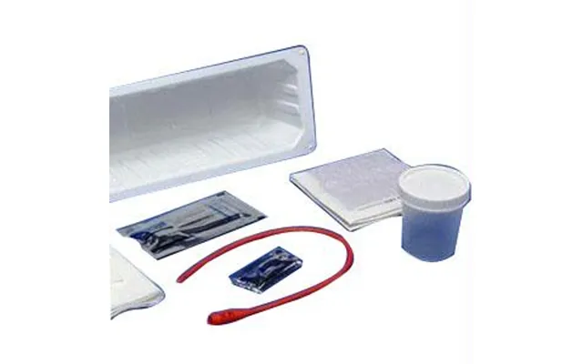 Kendall Kenguard Open Urethral Catheterization Tray With 14fr Red Rubber Catheter,