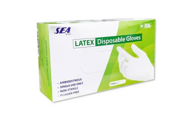 Large Latex Gloves 100 Box Non Sterile White