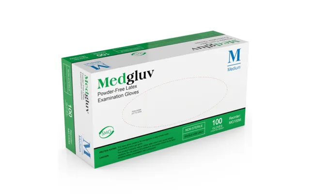 Medgluv Latex Exam Gloves Medium Box Of 100
