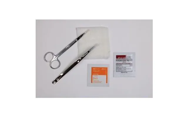 Medical Action Industries One Time Suture Removal Tray With Iris Scissors - Tissue Forceps