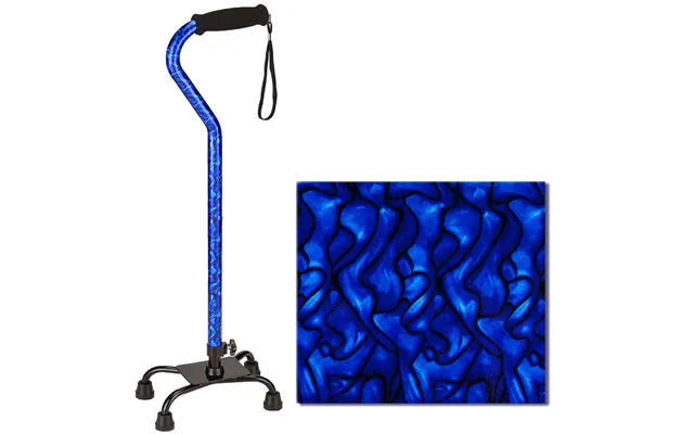 Novo Ortho Cane Euroquad Blue Waves