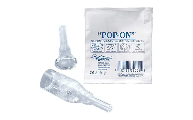 Pop-on Self-adhering Male External Catheter - Large 36 Mm