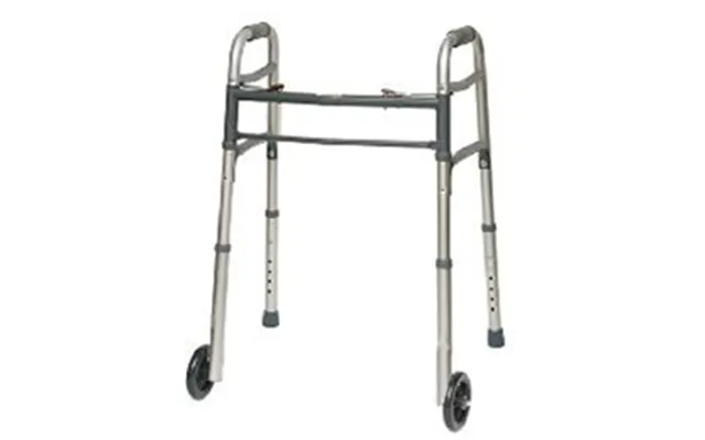 Probasics Steel 2-button Folding Walker 5in Wheels
