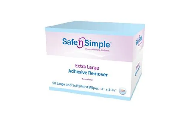 Safe N Simple Extra Large Adhesive Remover Wipe - 4 X 4-3 4